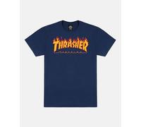 THRASHER Flame - Maglietta Unisex Adulto, Unisex - Adulto, Maglietta, 110102XXL/NY, Blu Navy, XXL