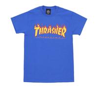 Thrasher - Flame Tee Magliette Uomo Blu/Giallo - - Tops - Uomo - Blu - M
