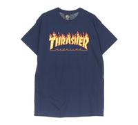 Thrasher - Flame Tee Navy/Giallo Magliette Uomo - - Tops - Uomo - Blu - M