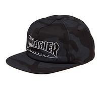 THRASHER Magazine Men's Outlined Black Camo Snapback Hat One Size