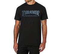 Thrasher Outlined Black/Black Maglietta Unisex Adulto
