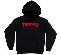 Thrasher Skate Mag Pullover con cappuccio, Nero/rosso, Large