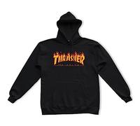 Thrasher TRUFLP05754 Felpa, Uomo, Nero (Nero/Fiamme), Medium (Taglia Produttore:M)
