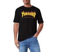 Thrasher TRUTSH05749 T-Shirt, Nero (Nero/Fiamme), Large (Taglia Produttore:L) Uomo