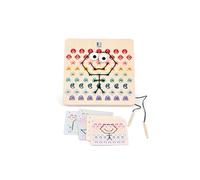 Thread and Code - Gioco creativo in legno con 1 base, 2 corde e 20 carte di motivi - GA519