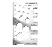 Thread Gauge Measuring Tool - Screw Measuring Ruler, Portable Thread Size Identifier, Precision Workshop Measurement Accessory | Gauge Ruler For Garage Industrial Mechanical Engineering Plumbing