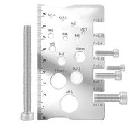 Thread Gauge, Portable Thread Gauge Ruler For Garage, Screw Measuring Ruler, Workshop, Easy-to-read Industrial, Mechanical, Engineering, Plumbing, Woodworking