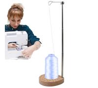 Thread Holder Adjustable Height, Wooden Spool Holder, Spool Stand for Embroidery, Height Adjustable Single Thread Spool Holder for Quilting and Embroidery with Wooden Base for Maximum Stability