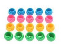 Thread Holder Bobbin Clips 20 Pcs Anti Thread Falling Off Silicone Bobbin Fixing Spool Protector for Sewing Embroidery Craft Lovers Rose Orange Blue Green 1.8x2.2cm