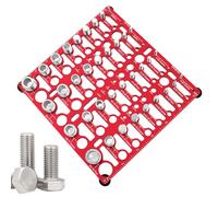 Thread Measuring Tool, Multi-Use Metal Gauge, Wall Mount Sizer with Accurate Feature, Bolt Nut Measurement for Garage Home, Thread Checker with Sturdy Build, Workshop Tool for Men Expert Diy