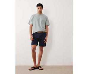 Threadbare - Chino corti in misto lino blu navy con cintura W38