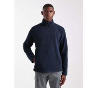 Threadbare - Pile blu navy con zip corta M