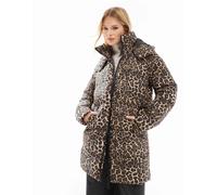 Threadbare - Piumino lunghezza media con stampa leopardata-Multicolore 38