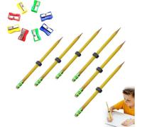 Threaded Fidget Pencil, Adhd Threaded Pencils, with Eraser & Pencils Sharpener, Anxiety Pen, Special Education Must-Have (6pcs)