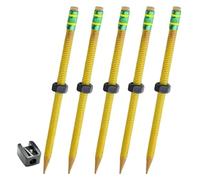 Threadedpencil, Woodworking Pencil, With A Sliding Nut That Moves, Silent Sensory Tool Stress Relief Rotating Pen, Threaded Pencil Fidget, For School, Office, Home (5pcs)