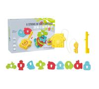 Threading String Toy Educational Teaching Aids Block Threading Game | Wooden Lacing Toy Desktop Interactive Logical Thinking Training Educational Toy for Kindergarten