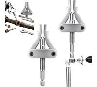 Threads 3-In-1 Extractor Tool for 1/2", 3/4" & 1" Broken Pipes, Drill-Driven Extractor fit PPR, PVC and MPP Pipes for Broken Valve and Thread Removal, Home Pipe Thread Removal Kit，2pc