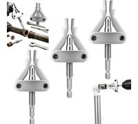 Threads 3-In-1 Extractor Tool for 1/2", 3/4" & 1" Broken Pipes, Drill-Driven Extractor fit PPR, PVC and MPP Pipes for Broken Valve and Thread Removal, Home Pipe Thread Removal Kit，3pc