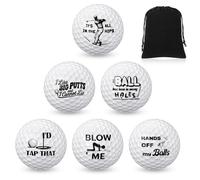 Threan Set di 6 palline da golf divertenti per uomini, regalo di compleanno, papà, fan del golf, una unità di dimensioni standard (divertente)