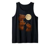 Three Capybara Moon 3 Capybara Howling At The Moon Canotta