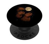 Three Capybara Moon 3 Capybara Howling At The Moon PopSockets PopGrip Adesivo