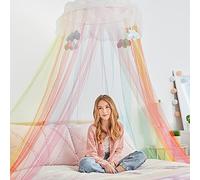 Three Cheers for Girls - Baldacchino luminoso arcobaleno - Baldacchino sospeso per letti, sedie e angoli lettura - 8" di altezza e 24 cm di diametro - Per bambini dai 6 anni in su