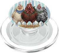 Three Chickens Bandana Farmhouse Stripe Graphic PopSockets PopGrip per MagSafe