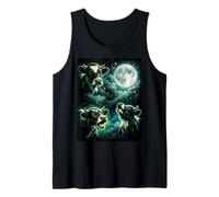 Three Cow Howling At The Moon Funny Meme Canotta