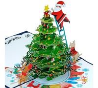 Three Dee Cards Biglietto di Natale pop-up con pinguino e orso polare, scena artica 3D festiva, momento unico per le vacanze