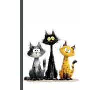 Three different cats sit together in one row: Work Notebook, Funny Office Gift for Women, Coworker, Boss, Secret Santa Gag Gift (Blank Lined Journal)