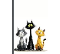 Three different cats sit together in one row: Work Notebook, Funny Office Gift for Women, Coworker, Boss, Secret Santa Gag Gift (Blank Lined Journal)