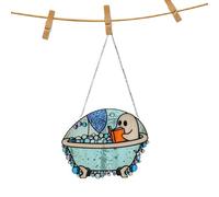 Three-Dimensional Depth: This Acrylic Ghost reading ornament features a static yet drammatic effect, showcasing multi-layer art with clear prolines and rich three-dimensional depth for dinynamic