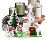 Three-Dimensional Puzzle Set, Children Three-Dimensional Puzzle Education Toy, Miniature Scene Early Learning Interaction Activity for Boys, Girls and Home Fun, 4.72 inches