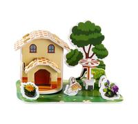 Three-Dimensional Puzzle Set, Children Three Dimensional Puzzle Education Toy, Miniature Scene Early Learning Interaction Activity for Boys, Girls, Home Fun, 4.72 Inches