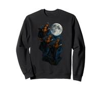 Three Doberman Pinscher Howling At The Moon 3 Dobie Moon Felpa
