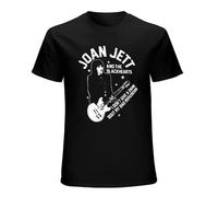 Three Feather Joan Jett Summer T-Shirt for Men Black M