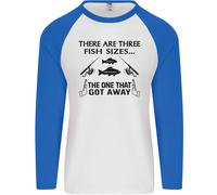 Three Fish Taglie Divertente Pesca Pescatore Uomo L/S Baseball T-Shirt