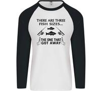 Three Fish Taglie Divertente Pesca Pescatore Uomo L/S Baseball T-Shirt
