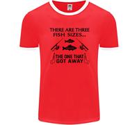 Three Fish Taglie Divertente Pesca Pescatore Uomo Ringer Fotl