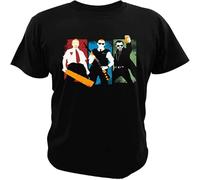Three Flavours Cornetto Trilogy T Shirt Shaun of The Dead Men Cotton T-Shirt Hot Fuzz Tops The World's End Tees Black L