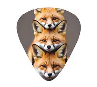 Three Foxes - Set regalo di 12 plettri morbidi e resistenti per chitarra acustica, elettrica e basso, regalo perfetto per gli amanti della chitarra e i musicisti