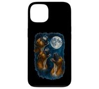Three German Boxer Howling At The Moon 3 Boxer Moon Custodia per iPhone 13