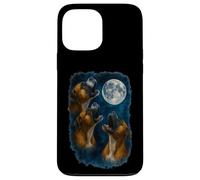 Three German Boxer Howling At The Moon 3 Boxer Moon Custodia per iPhone 13 Pro Max