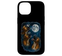 Three German Boxer Howling At The Moon 3 Boxer Moon Custodia per iPhone 14
