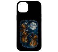 Three German Boxer Howling At The Moon 3 Boxer Moon Custodia per iPhone 14 Plus