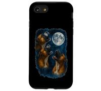 Three German Boxer Howling At The Moon 3 Boxer Moon Custodia per iPhone SE (2020) / 7 / 8