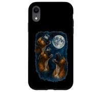Three German Boxer Howling At The Moon 3 Boxer Moon Custodia per iPhone XR