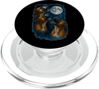Three German Boxer Howling At The Moon 3 Boxer Moon PopSockets PopGrip per MagSafe