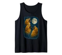 Three Golden Retriever Howling At The Moon 3 Golden Retrieve Canotta