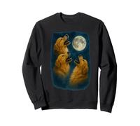 Three Golden Retriever Howling At The Moon 3 Golden Retrieve Felpa